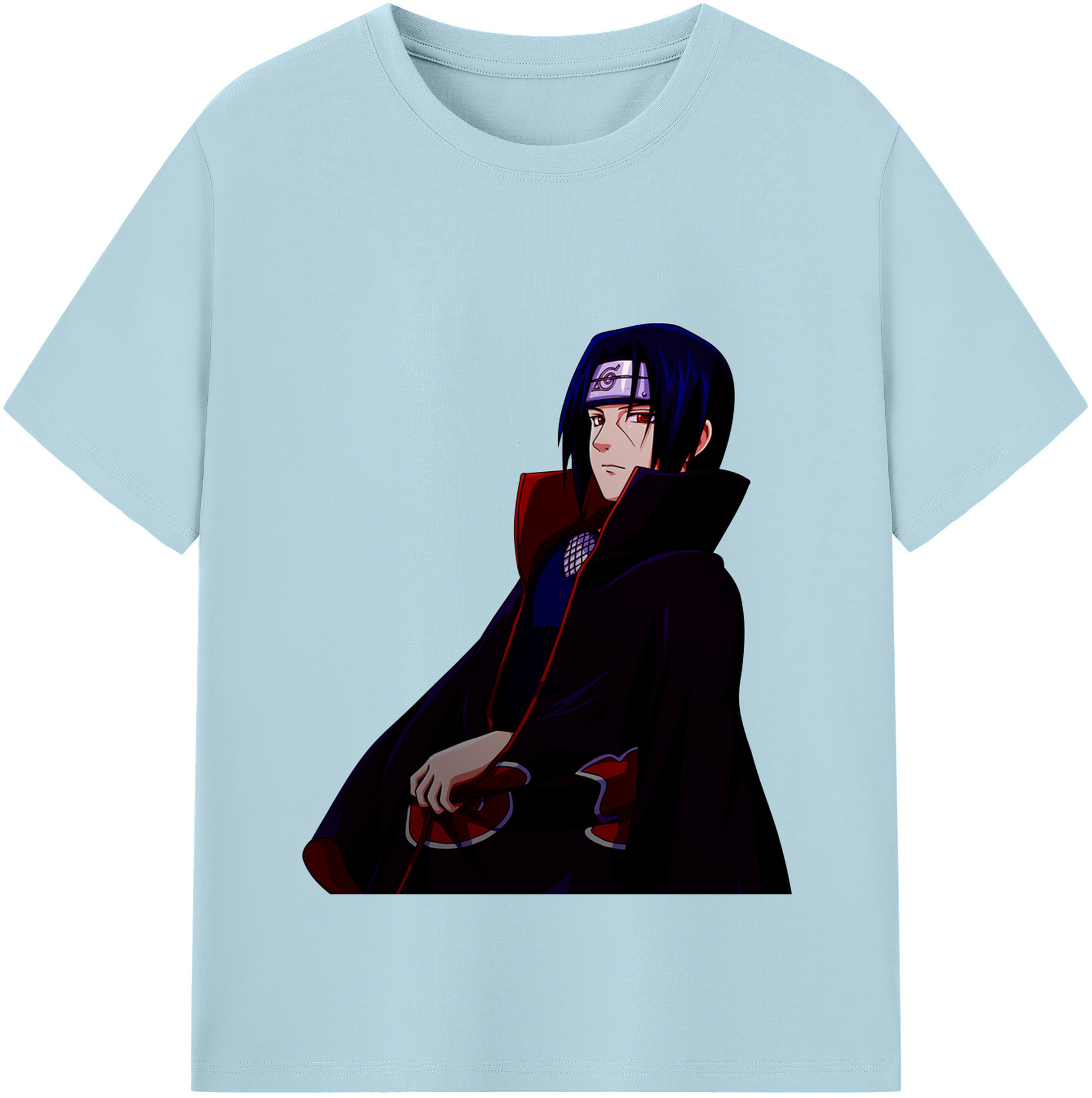 （画像用） NARUTO -ナルト- うちは イタチ Uchiha Itachi 綿100％半袖Tシャツ（フロントプリント）